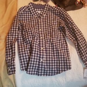 Boys plad long sleeve shirt